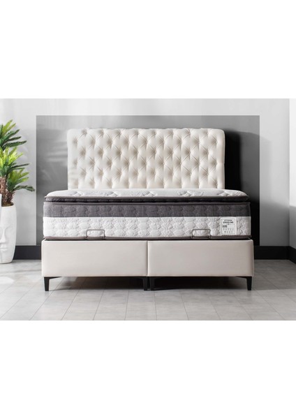 Glamour Baza Kırık Beyaz 90X190