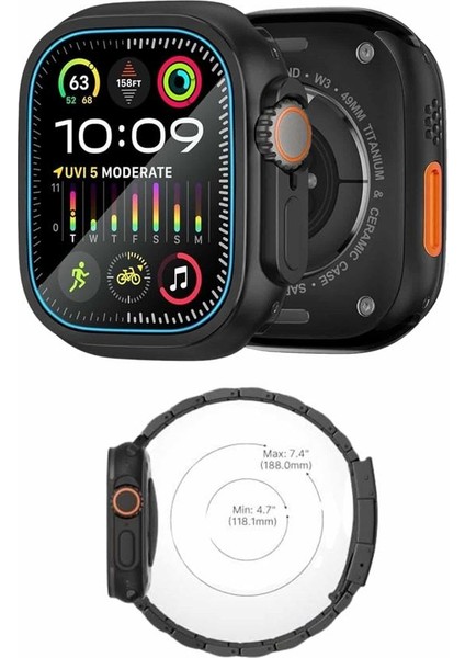 Ultra 3 Kordonlu Amoled Ekran Akıllı Saat Çok Fonksiyonlu Uyku ve Sağlık Takibi - EMY6971-1110 fırsatları