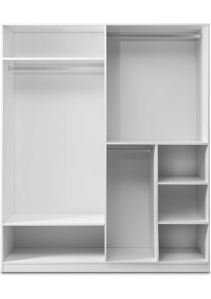 Sardes 4 Kapaklı Aynalı Gardırop Beyaz modelleri