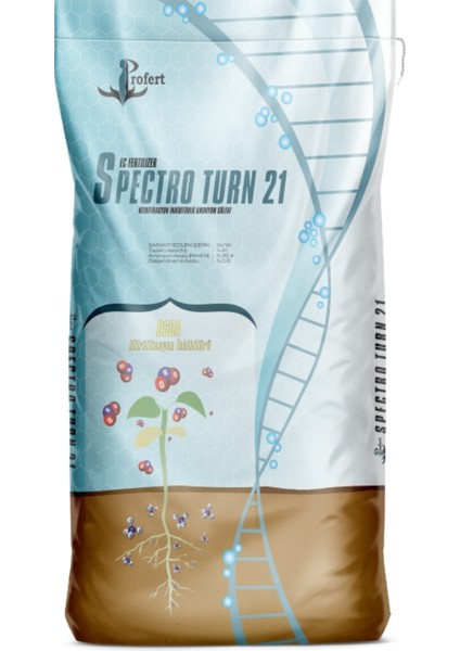 Spectro Turn 21 - %21 Azot (Nh4), %60 Kükürt (So3) - Toz/kristal Form - Nitrifikasyon Inhibitörlü Akıllı Gübre | Yüksek Verim ve Toprak Dengeleyici