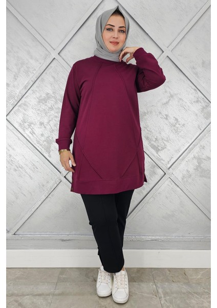 Kadın Düğme Detaylı Tesettür Tunik modelleri