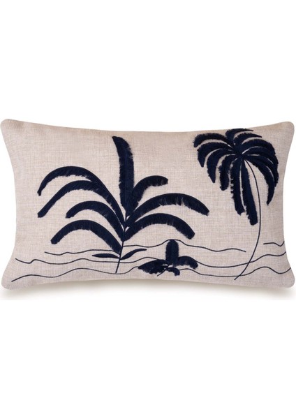 Palm Kırlent Kılıfı Lacivert