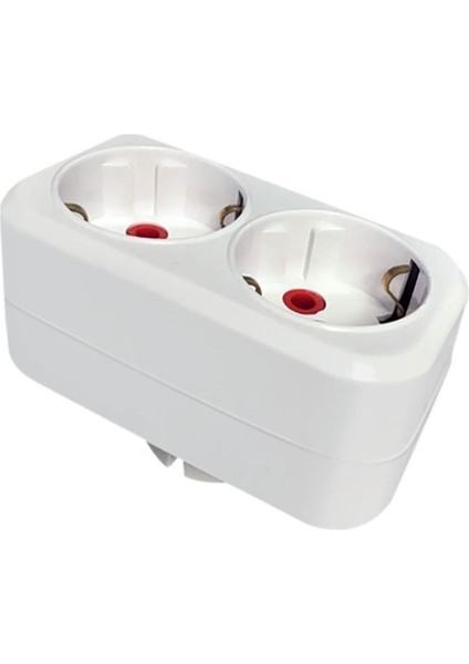 Ikili Topraklı Fiş-Priz Düz Tip Beyaz (001 170 033006 00 00)