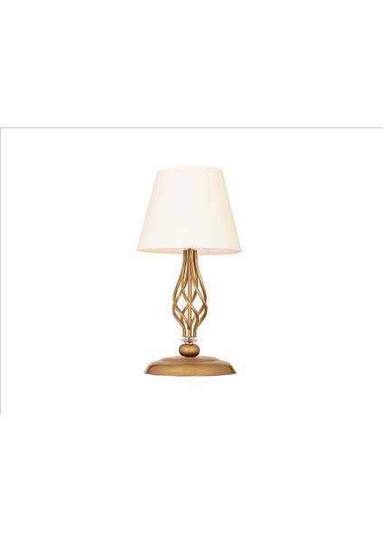 Flame Beyaz Şapkalı Abajur Eskitme