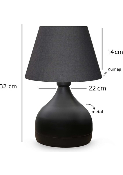 Mondo Abajur Siyah / Antrasit modelleri