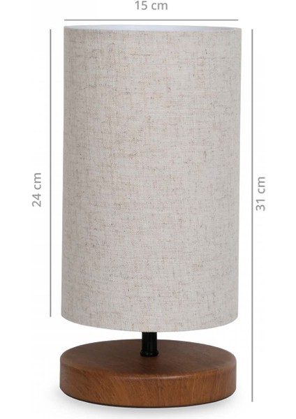 Lady Abajur Ahşap Krem fırsatları