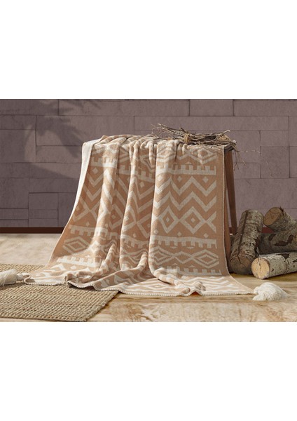 Solid Koltuk Şalı Bej / Ekru