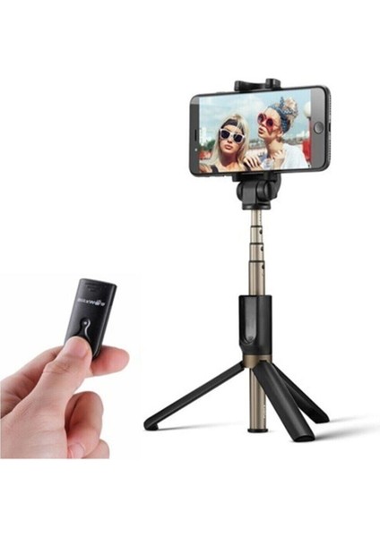 Selfie Stick L01 Bluetooth Selfie Çubuğu Tripod Monopod Uzaktan Kumandalı
