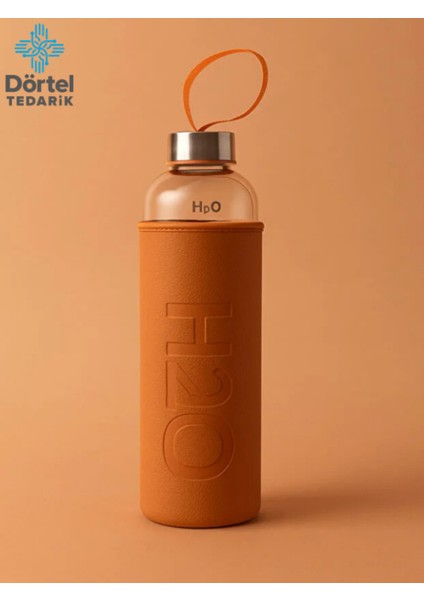 H2O Deri Kılıflı Cam Matara 500 ml