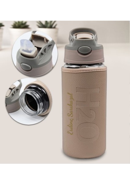 H2O Deri Kılıflı Pipetli Cam Matara 500 ml fiyatları