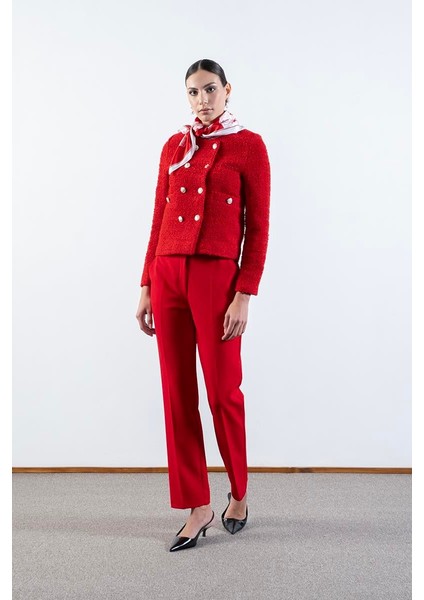Pepper Yuvarlak Yaka Buklet Ceket Kırmızı fiyatları