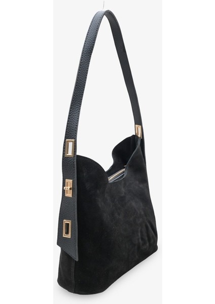 Nashira Kadın Hakiki Deri Günlük Çanta Siyah Süet fiyatları