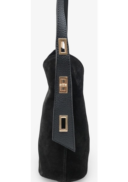 Nashira Kadın Hakiki Deri Günlük Çanta Siyah Süet modelleri