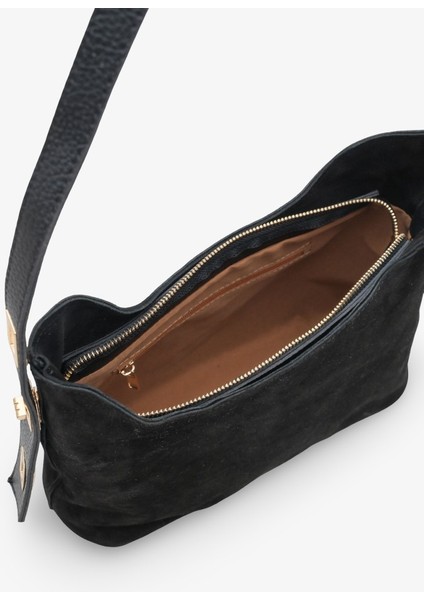 Nashira Kadın Hakiki Deri Günlük Çanta Siyah Süet fırsatları