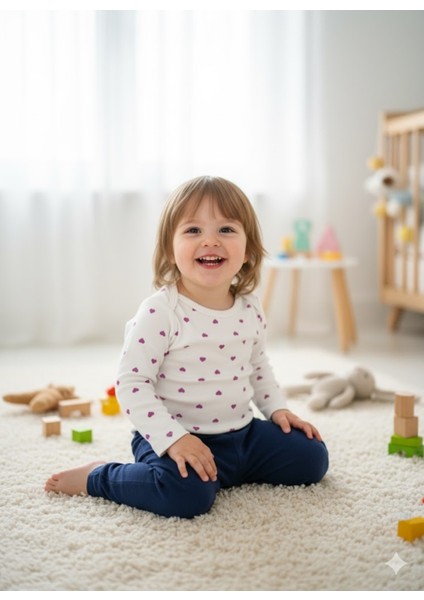 Kız Erkek Çocuk Bebek Uzun Kollu Çıtçıtlı Body-Badi %100 Pamuk 1-2-3-4-5-6 Yaş