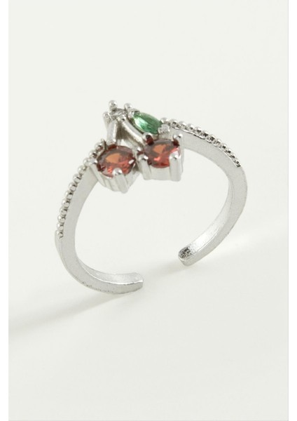 Kiraz Zirkon Taşlı Yüzük