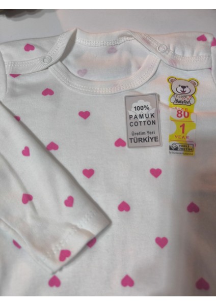 Kız Erkek Çocuk Bebek Uzun Kollu Çıtçıtlı Body-Badi %100 Pamuk 1-2-3-4-5-6 Yaş fiyatları