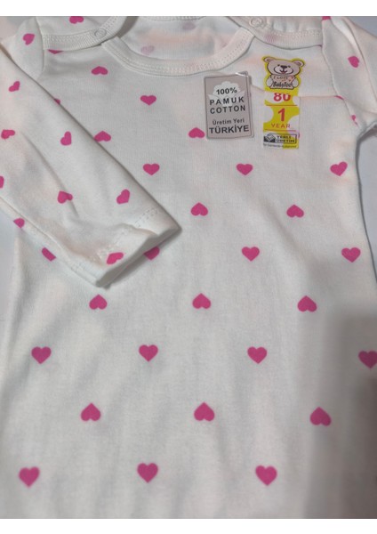 Kız Erkek Çocuk Bebek Uzun Kollu Çıtçıtlı Body-Badi %100 Pamuk 1-2-3-4-5-6 Yaş modelleri