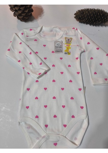 Kız Erkek Çocuk Bebek Uzun Kollu Çıtçıtlı Body-Badi %100 Pamuk 1-2-3-4-5-6 Yaş indirimleri