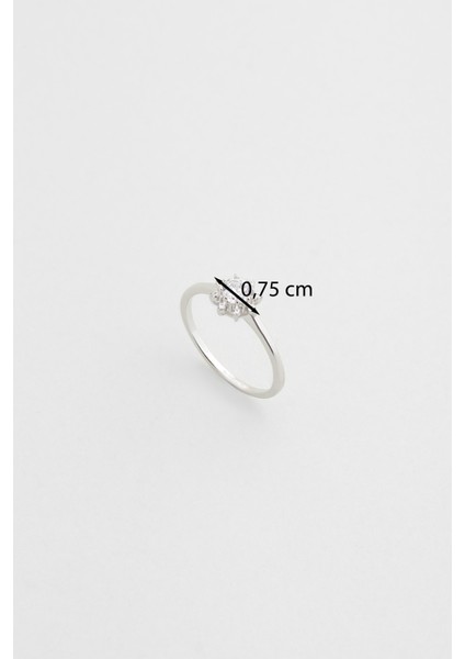 Sonsuzluk Çiçeği 18 Ayar Beyaz Altın Kaplama Gümüş Yüzük modelleri