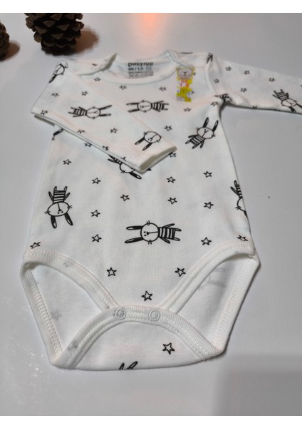 Kız Erkek Çocuk Bebek Uzun Kollu Çıtçıtlı Body-Badi %100 Pamuk 1-2-3-4-5-6 Yaş fırsatları