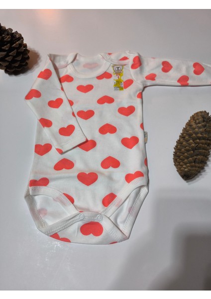 Kız Erkek Çocuk Bebek Uzun Kollu Çıtçıtlı Body-Badi %100 Pamuk 1-2-3-4-5-6 Yaş