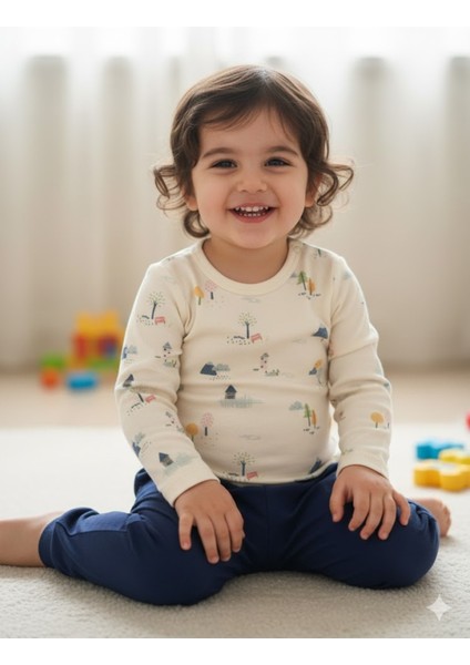 Kız Erkek Çocuk Bebek Uzun Kollu Çıtçıtlı Body-Badi %100 Organik Pamuk 1-2-3-4-5-6 Yaş