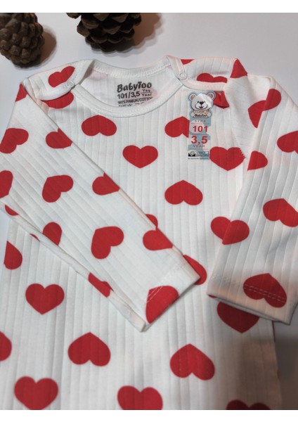 Kız Erkek Çocuk Bebek Uzun Kollu Çıtçıtlı Body-Badi %100 Pamuk 1-2-3-4-5-6 Yaş fırsatları