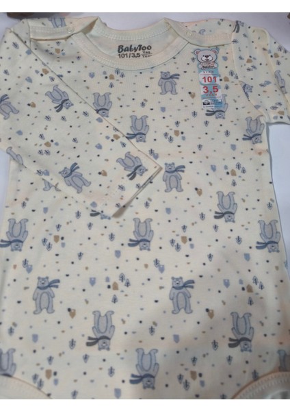 Kız Erkek Çocuk Bebek Uzun Kollu Çıtçıtlı Body-Badi %100 Organik Pamuk 1-2-3-4-5-6 Yaş indirimleri