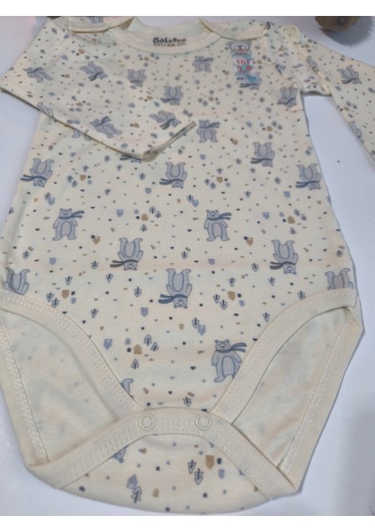 Kız Erkek Çocuk Bebek Uzun Kollu Çıtçıtlı Body-Badi %100 Organik Pamuk 1-2-3-4-5-6 Yaş