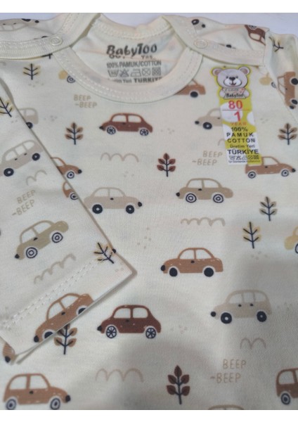 Kız Erkek Çocuk Bebek Uzun Kollu Çıtçıtlı Body-Badi %100 Organik Pamuk 1-2-3-4-5-6 Yaş indirimleri