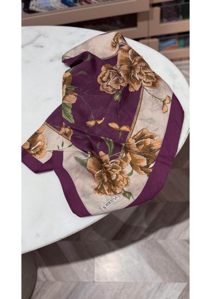 Ipekevi Desenli Tensoft Şal 2882 Mürdüm modelleri