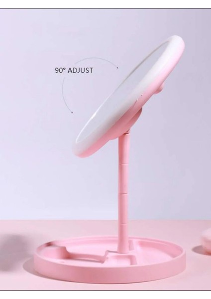 Sonx Dokunmatik LED Işıklı USB Li Yuvarlak Masa Üstü Makyaj Aynası Makyaj Aynası Ledli fiyatları