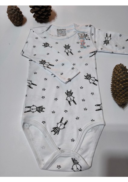 Kız Erkek Çocuk Bebek Uzun Kollu Çıtçıtlı Body-Badi %100 Pamuk 3.5-4-5-6 Yaş fiyatları
