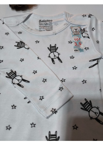 Kız Erkek Çocuk Bebek Uzun Kollu Çıtçıtlı Body-Badi %100 Pamuk 3.5-4-5-6 Yaş modelleri