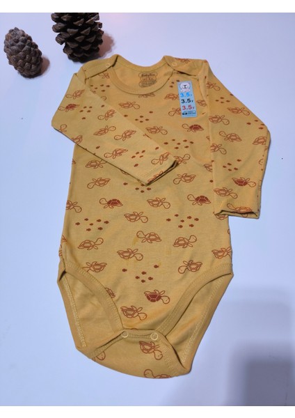 Kız Erkek Çocuk Bebek Uzun Kollu Çıtçıtlı Body-Badi %100 Pamuk 1-2-3-4-5-6 Yaş indirimleri