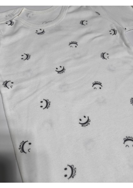 Kız Erkek Çocuk Bebek Uzun Kollu Çıtçıtlı Body-Badi %100 Pamuk 3.5-4-5-6 Yaş