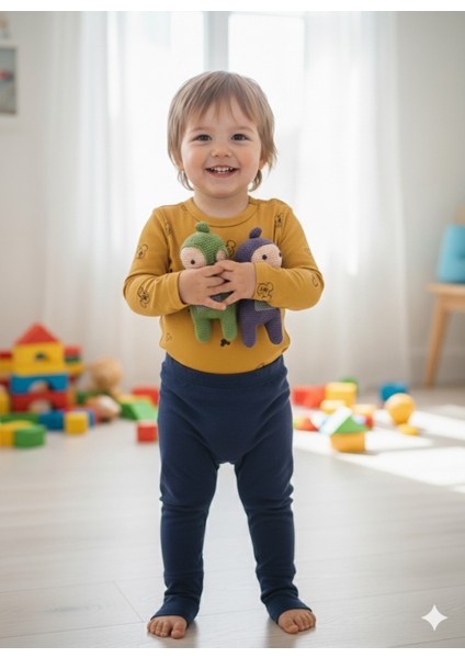 Kız Erkek Çocuk Bebek Uzun Kollu Çıtçıtlı Body-Badi %100 Pamuk 3.5-4-5-6 Yaş