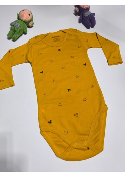 Kız Erkek Çocuk Bebek Uzun Kollu Çıtçıtlı Body-Badi %100 Pamuk 3.5-4-5-6 Yaş fırsatları
