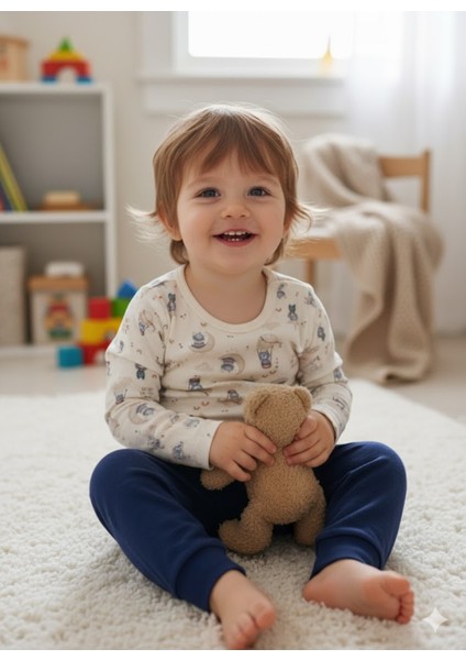 Kız Erkek Çocuk Bebek Uzun Kollu Çıtçıtlı Body-Badi %100 Organik Pamuk 1-2-3-4-5-6 Yaş