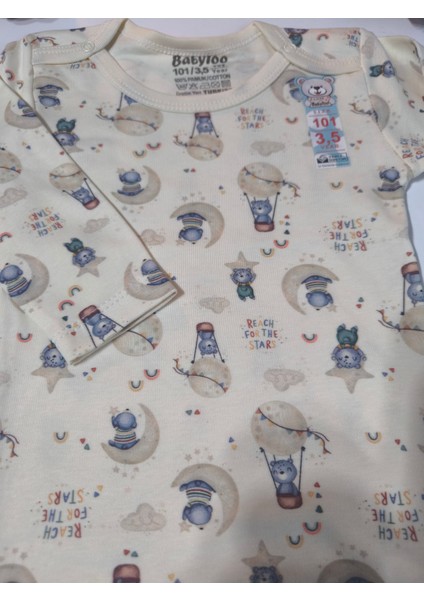 Kız Erkek Çocuk Bebek Uzun Kollu Çıtçıtlı Body-Badi %100 Organik Pamuk 1-2-3-4-5-6 Yaş fırsatları