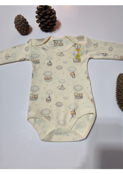 Kız Erkek Çocuk Bebek Uzun Kollu Çıtçıtlı Body-Badi %100 Organik Pamuk 1-2-3-4-5-6 Yaş modelleri