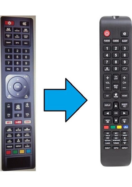 Android LED Tv Kumanda-Resimde Sağdaki Gönderilir