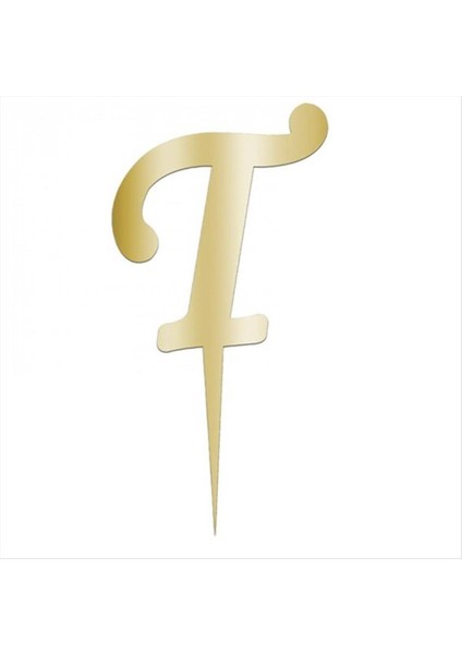 Sarı Renkli Harf Pasta ve Kek Pleksi