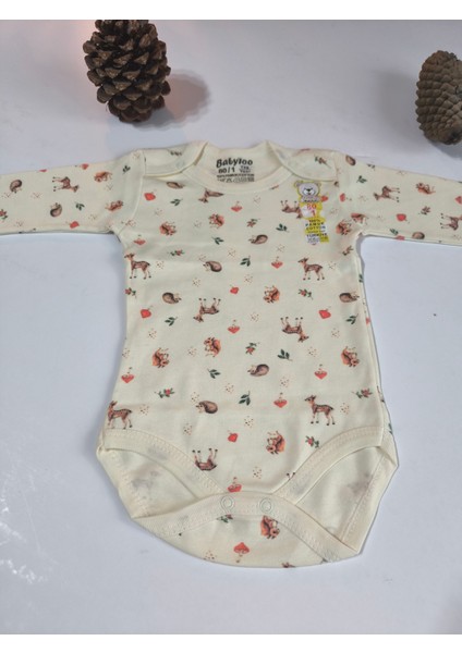 Kız Erkek Çocuk Bebek Uzun Kollu Çıtçıtlı Body-Badi %100 Organik Pamuk 1-2-3-4-5-6 Yaş indirimleri
