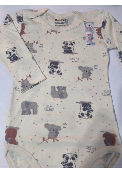 Kız Erkek Çocuk Bebek Uzun Kollu Çıtçıtlı Body-Badi %100 Organik Pamuk 1-2-3-4-5-6 Yaş modelleri