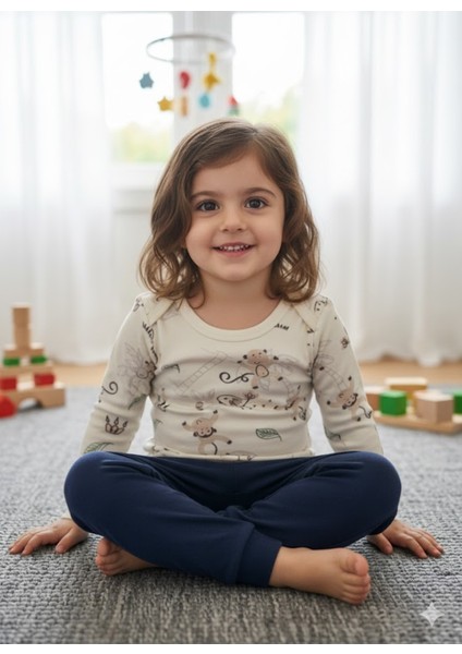 Kız Erkek Çocuk Bebek Uzun Kollu Çıtçıtlı Body-Badi %100 Organik Pamuk 1-2-3-4-5-6 Yaş