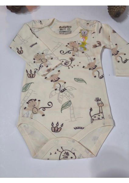 Kız Erkek Çocuk Bebek Uzun Kollu Çıtçıtlı Body-Badi %100 Organik Pamuk 1-2-3-4-5-6 Yaş fiyatları