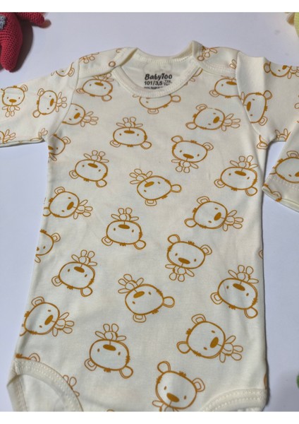 Kız Erkek Çocuk Bebek Uzun Kollu Çıtçıtlı Body-Badi %100 Pamuk 3.5-4-5-6 Yaş modelleri