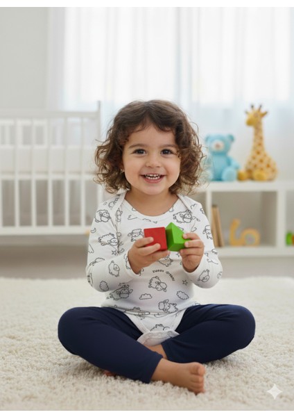 Kız Erkek Çocuk Bebek Uzun Kollu Çıtçıtlı Body-Badi %100 Pamuk 3.5-4-5-6 Yaş fiyatları